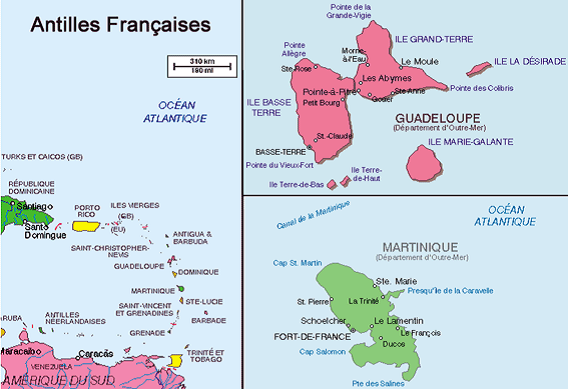 carte-guadeloupe-martinique