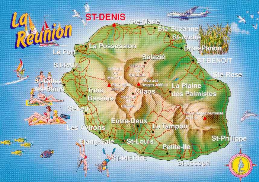 Carte de la Réunion
