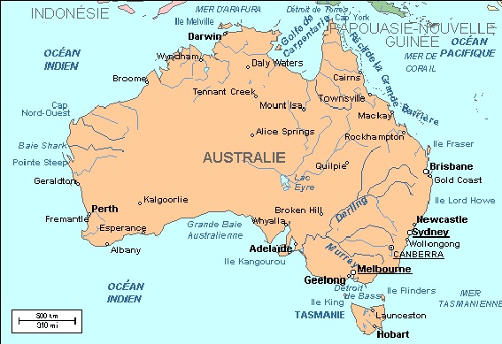 Carte Australie