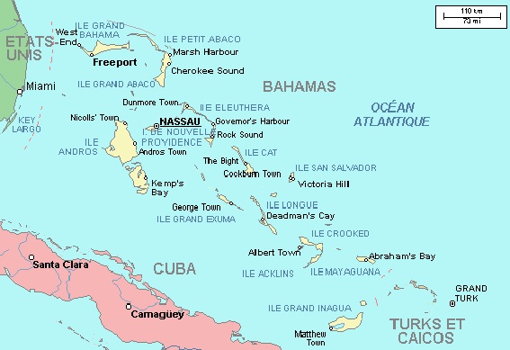 Carte des Bahamas