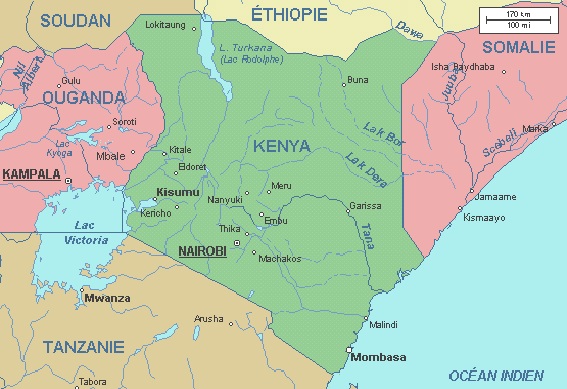 Carte du Kenya