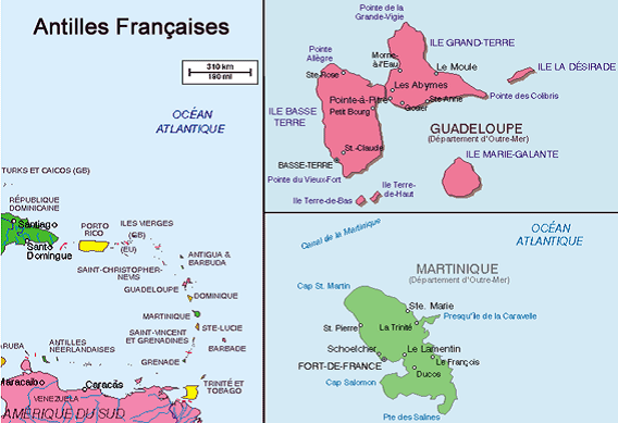 Les Antilles Fran aises Voyage Carte Plan