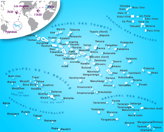 Carte de la polynesie