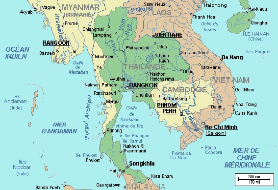 Carte thailande