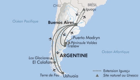 De feu de glace et Patagonie ARGENTINE